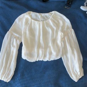 ASTR the Label long sleeve cropped blouse